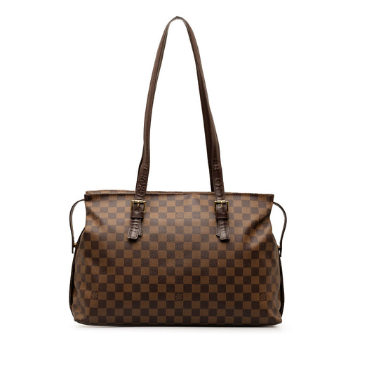 Brown Louis Vuitton Damier Ebene Chelsea Shoulder Bag