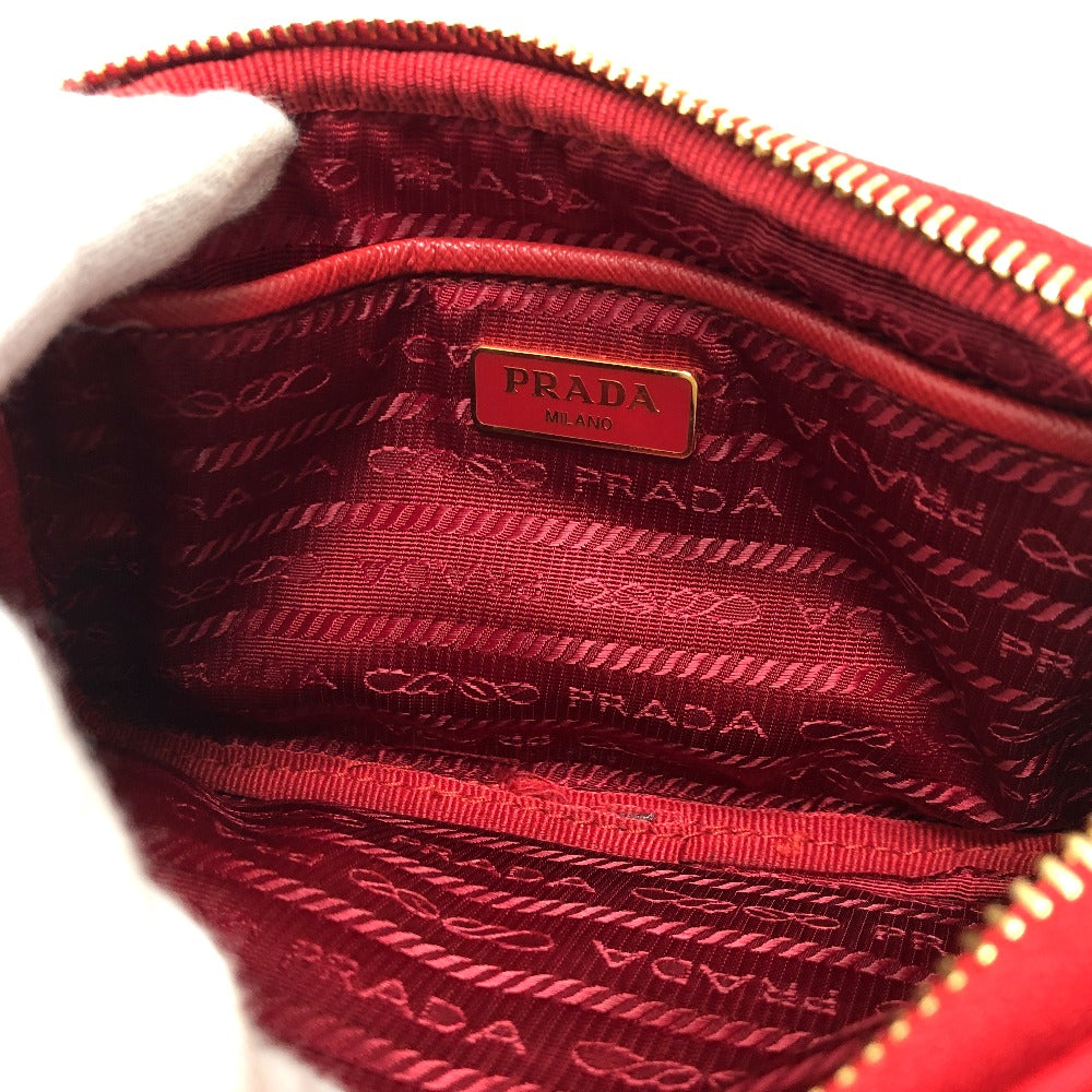 PRADA Shoulder Bag Nylon Red Triangle logo plate unisex(Unisex) Used