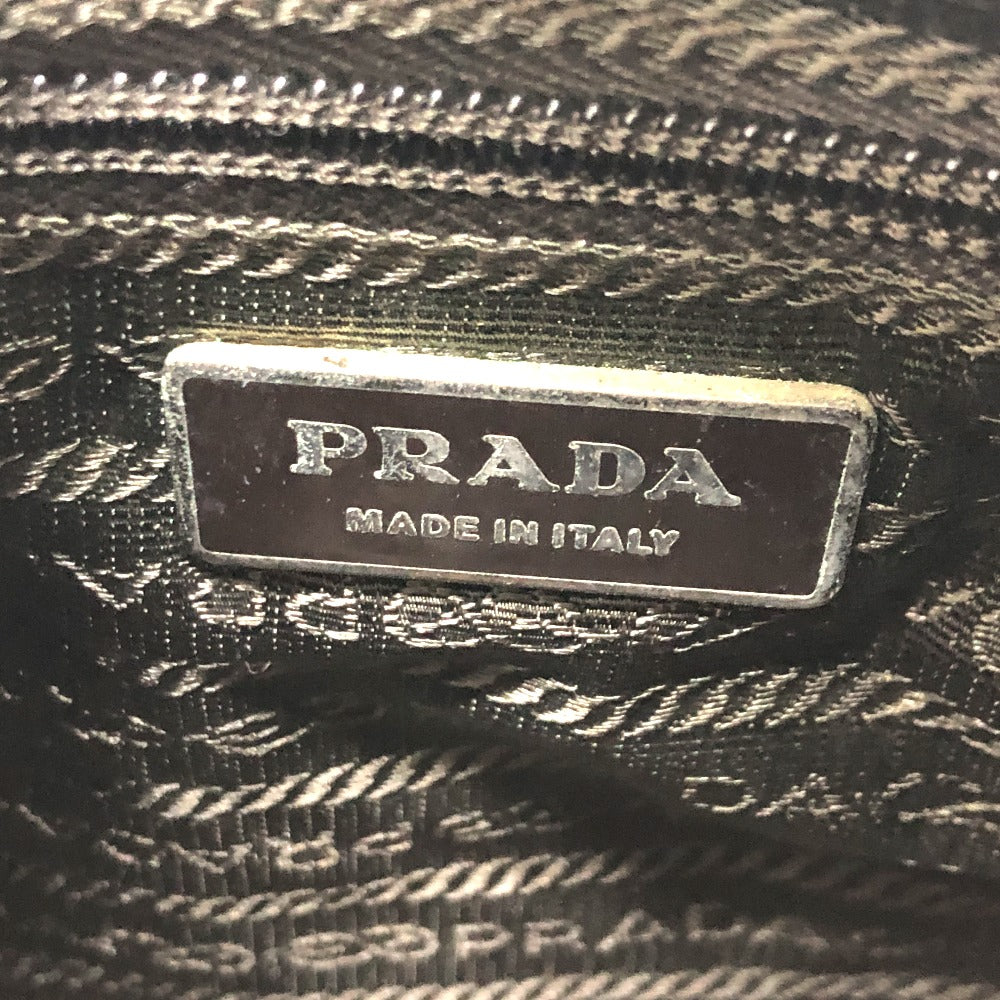 PRADA Shoulder Bag Nylon / leather purple Triangle logo Triangular logo plate