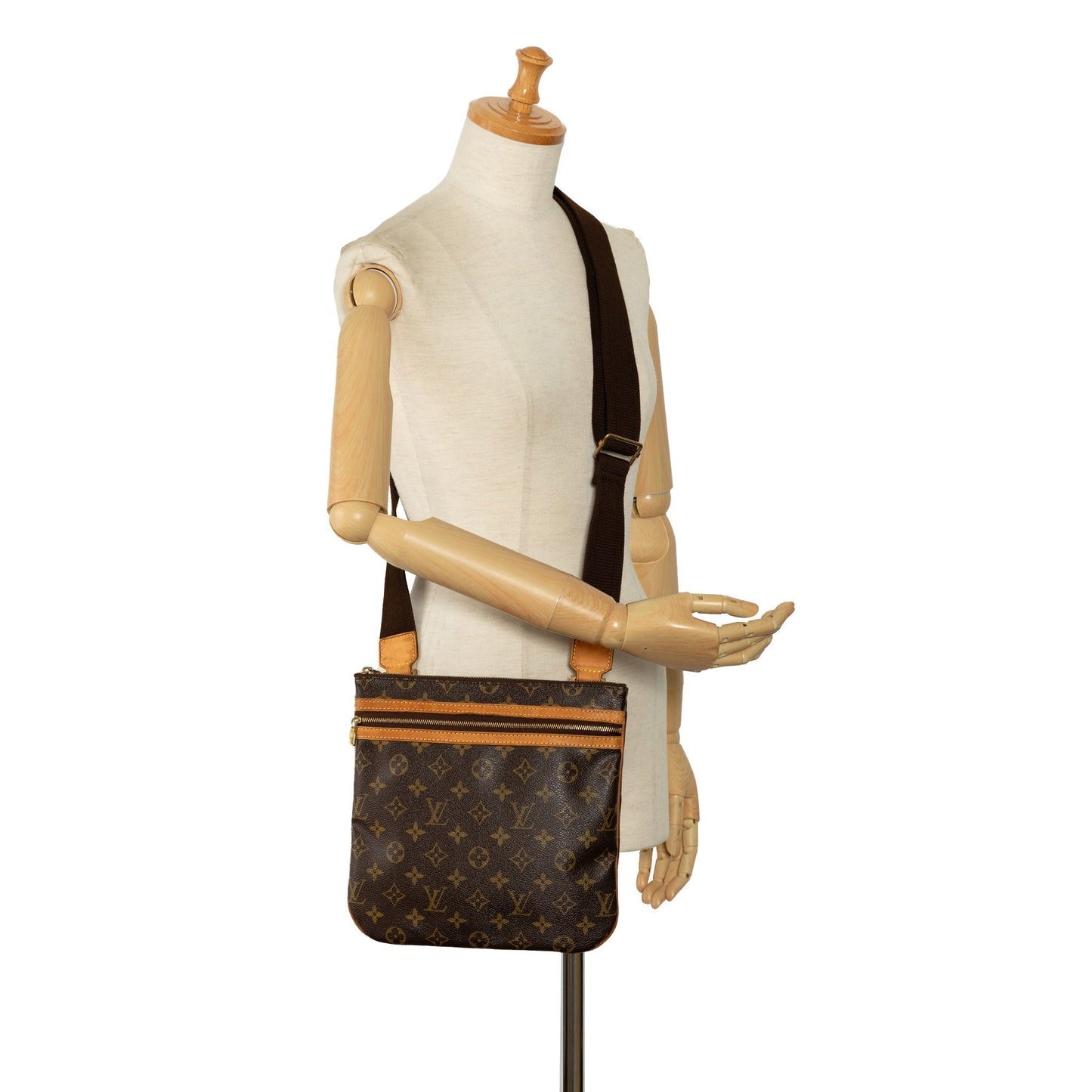 Brown Louis Vuitton Monogram Pochette Bosphore Crossbody Bag