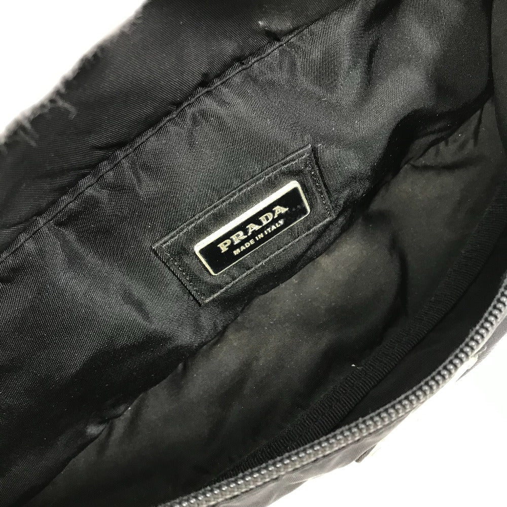 PRADA Sling bag Nylon black Triangle logo plate mens Used