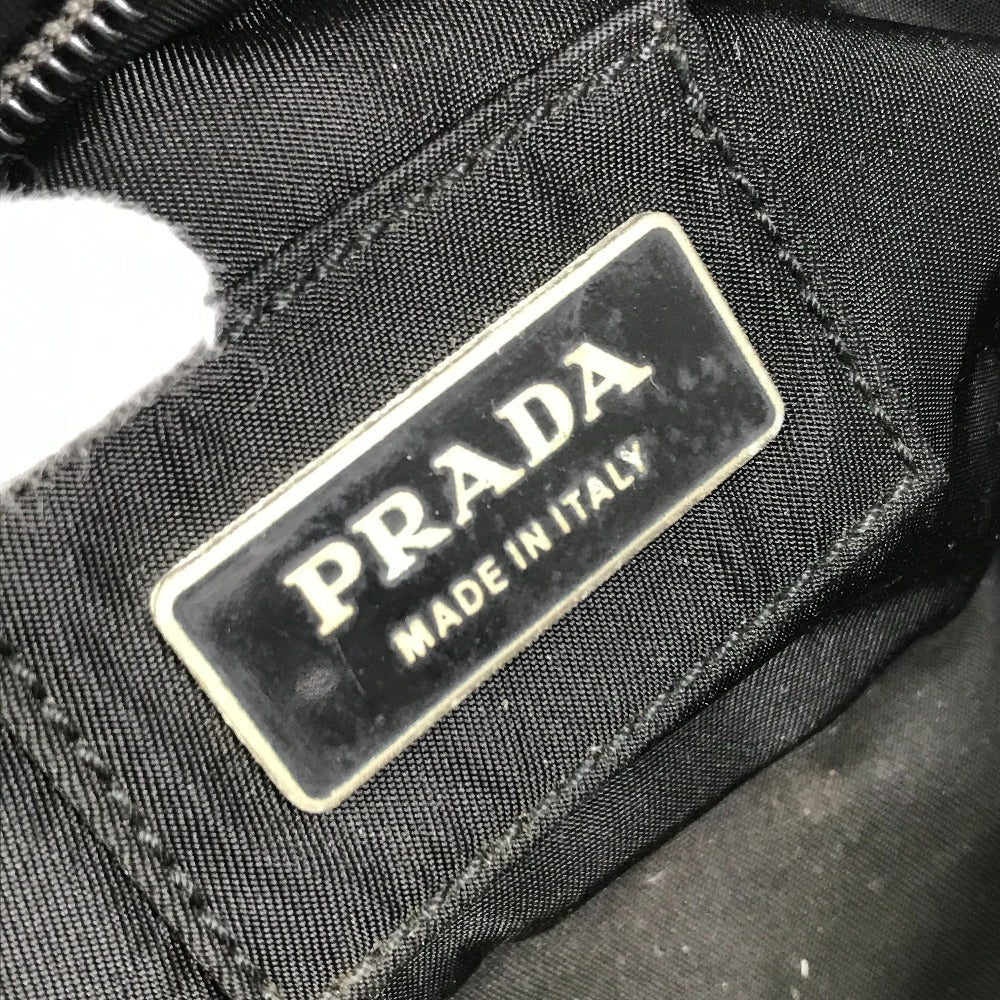 PRADA Sling bag Nylon black Triangle logo plate mens Used