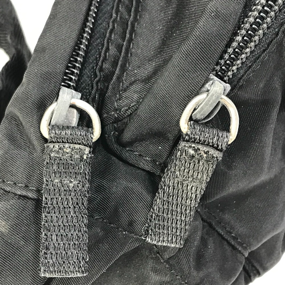 PRADA Sling bag Nylon black Triangle logo plate mens Used