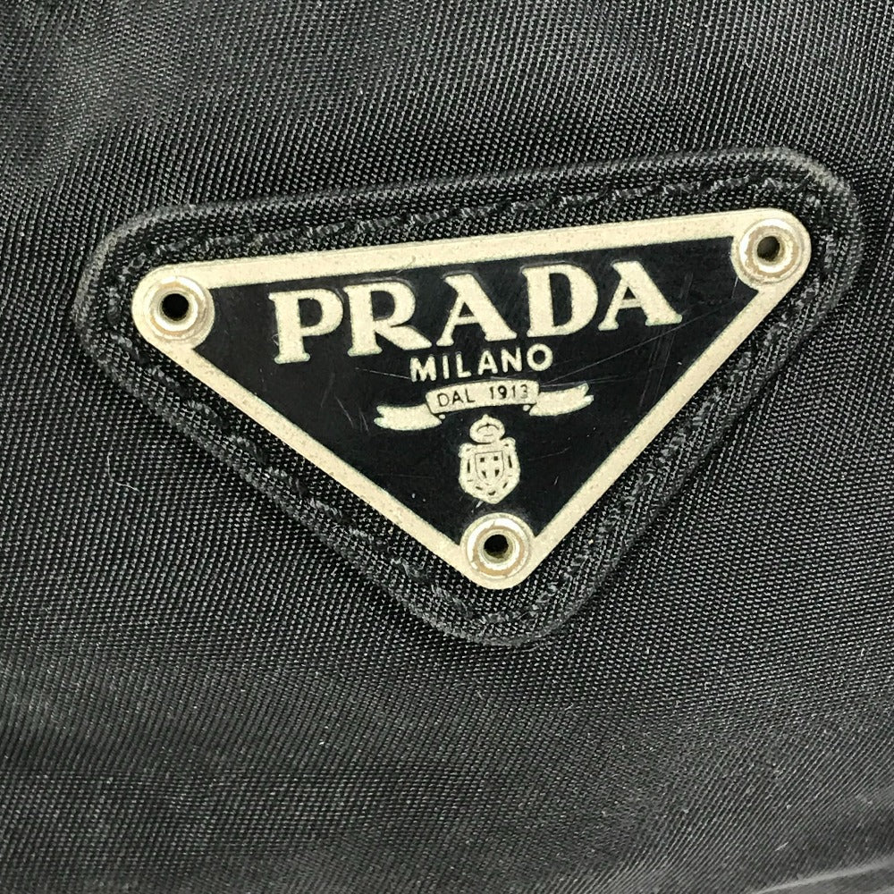 PRADA Sling bag Nylon black Triangle logo plate mens Used