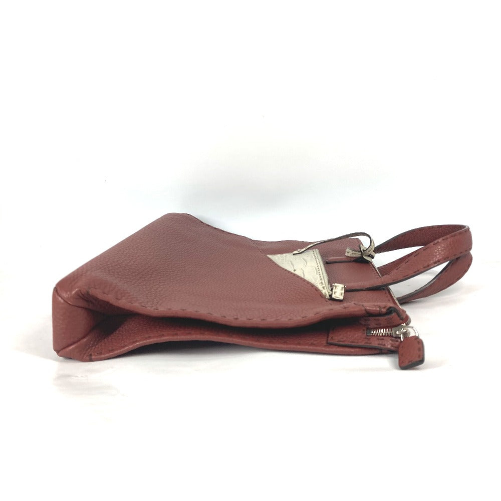 FENDI Business bag leather Brown Handbag Celeria mens Used