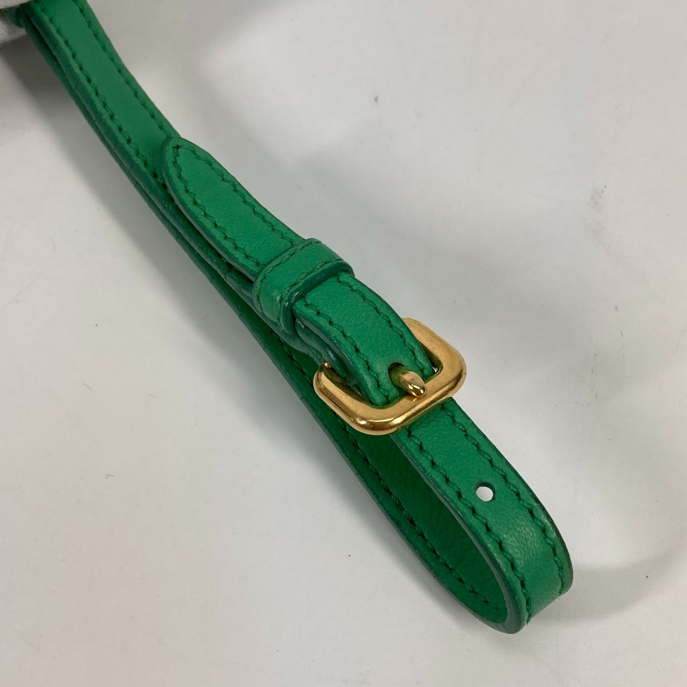 PRADA Clutch bag Nylon green Cosmetics Pouch logo Women Used