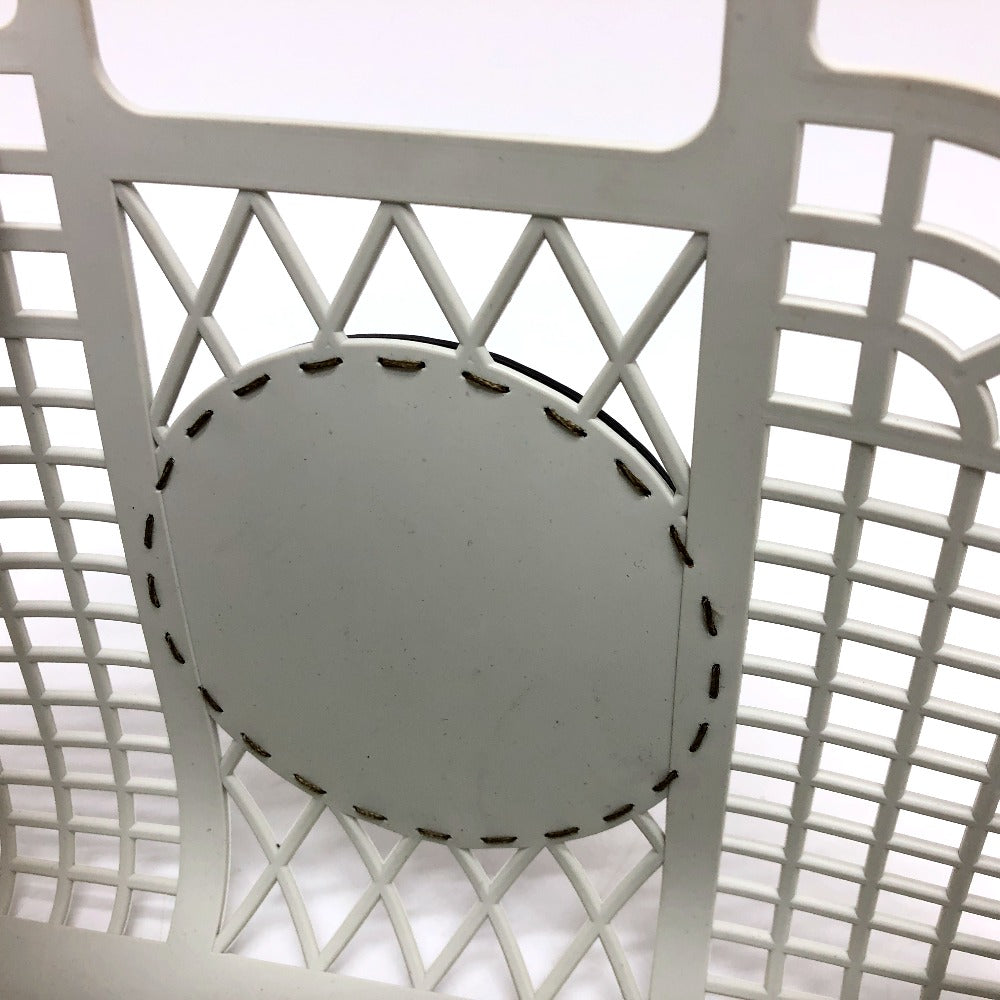 FENDI Handbag 8BH388 rubber leather white Basket small Women Used