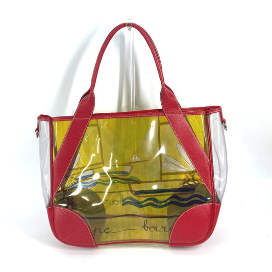 PRADA Shoulder Bag Plastics, Leather Red Plastics Bags logo Women Used