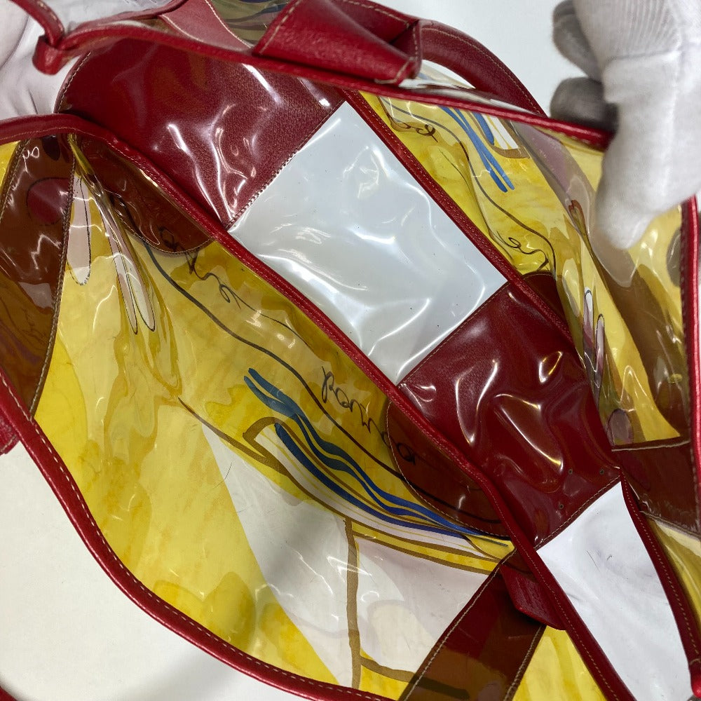PRADA Shoulder Bag Plastics, Leather Red Plastics Bags logo Women Used