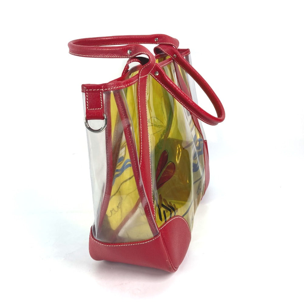 PRADA Shoulder Bag Plastics, Leather Red Plastics Bags logo Women Used