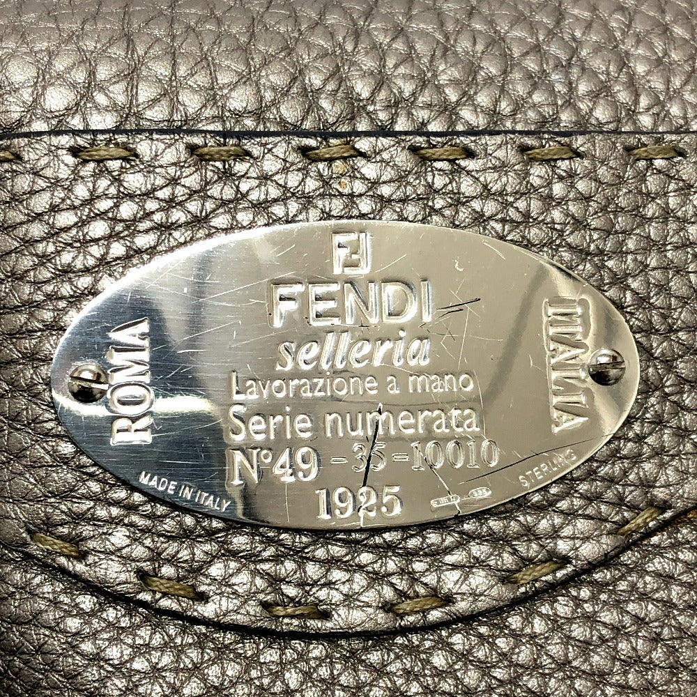 FENDI Shoulder Bag leather Metallic color Celeria Women Used