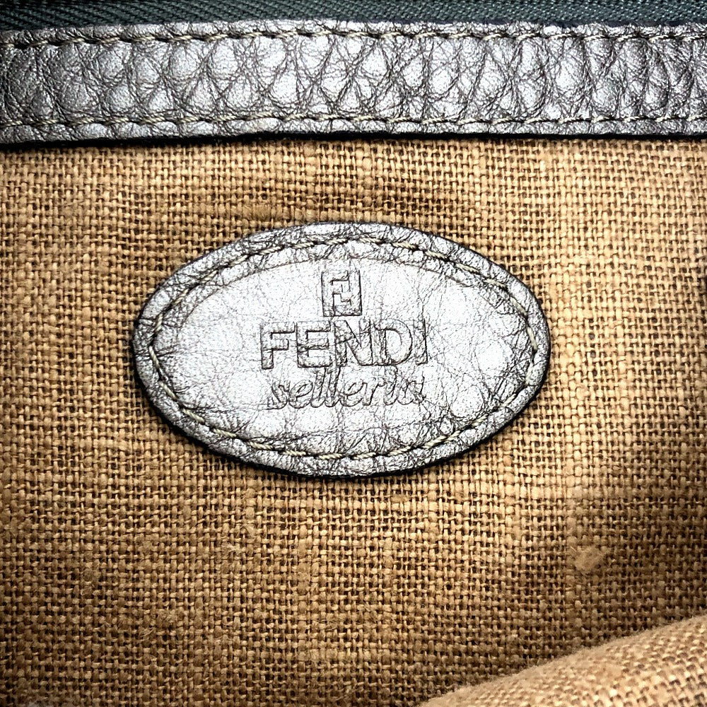 FENDI Shoulder Bag leather Metallic color Celeria Women Used