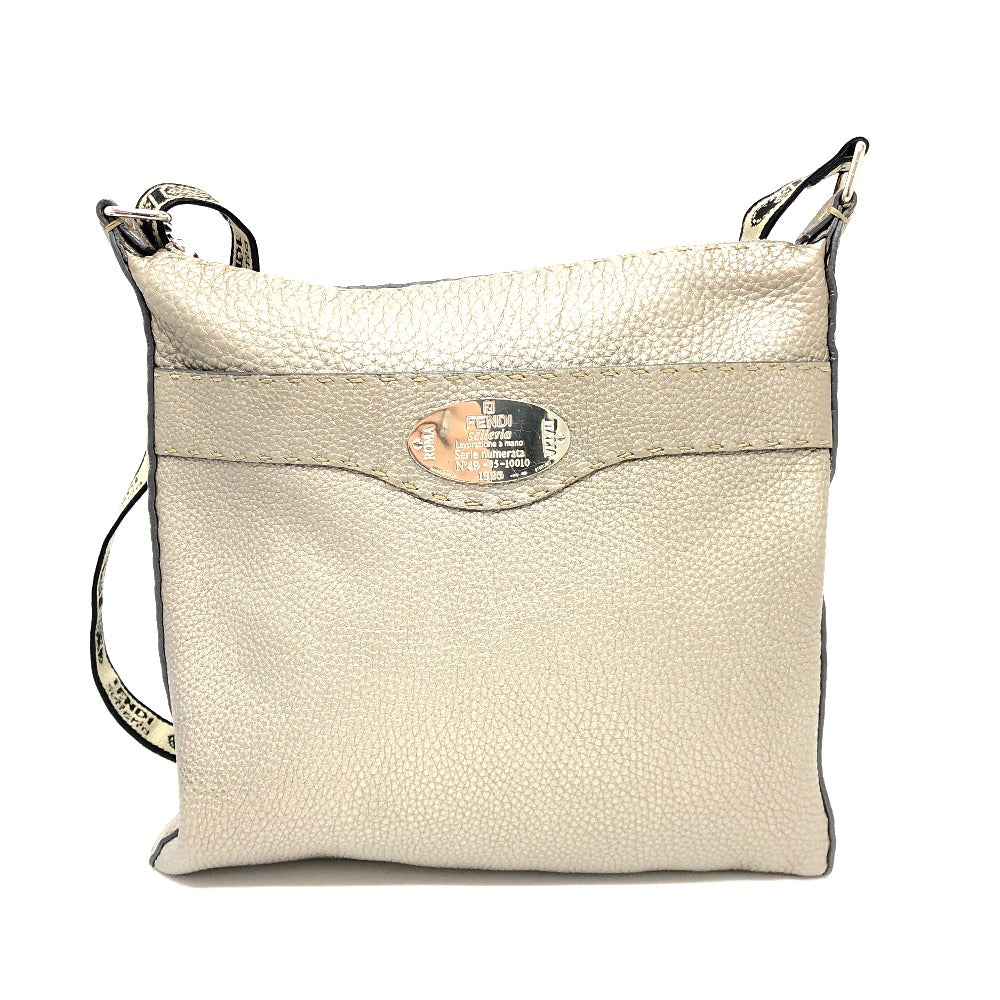 FENDI Shoulder Bag leather Metallic color Celeria Women Used