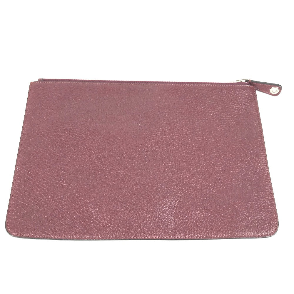 FENDI Clutch bag 7N0078 leather Brown type Pouch pouch Telephone Design mens Used