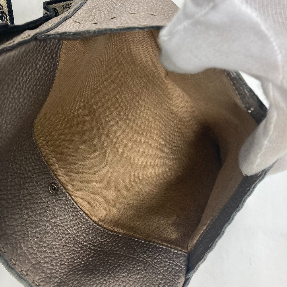FENDI Shoulder Bag leather Beige type Celeria Women Used