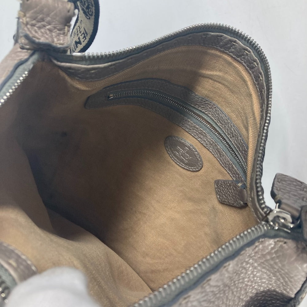 FENDI Shoulder Bag leather Beige type Celeria Women Used
