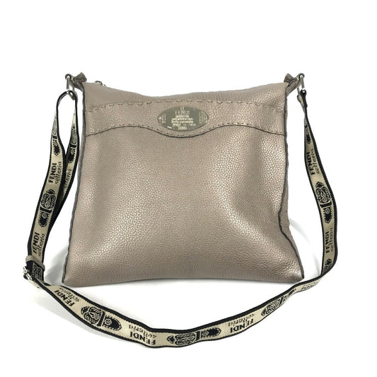 FENDI Shoulder Bag leather Beige type Celeria Women Used