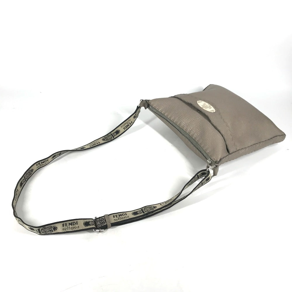 FENDI Shoulder Bag leather Beige type Celeria Women Used