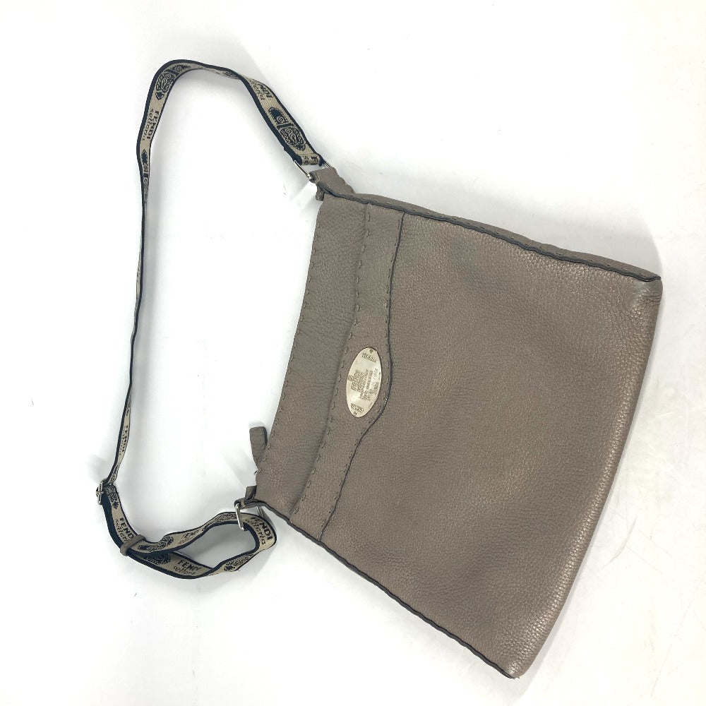 FENDI Shoulder Bag leather Beige type Celeria Women Used