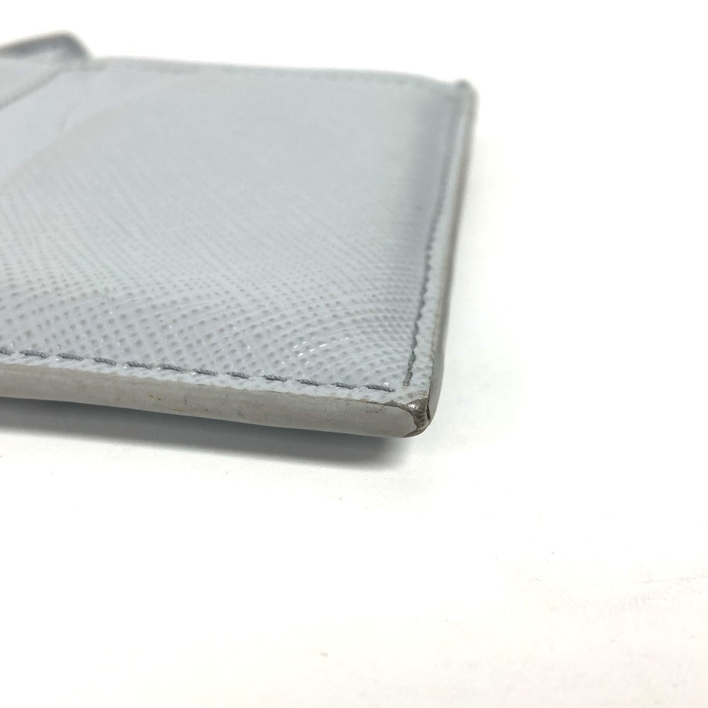 PRADA Coin case saffiano leather blue logo Women Used