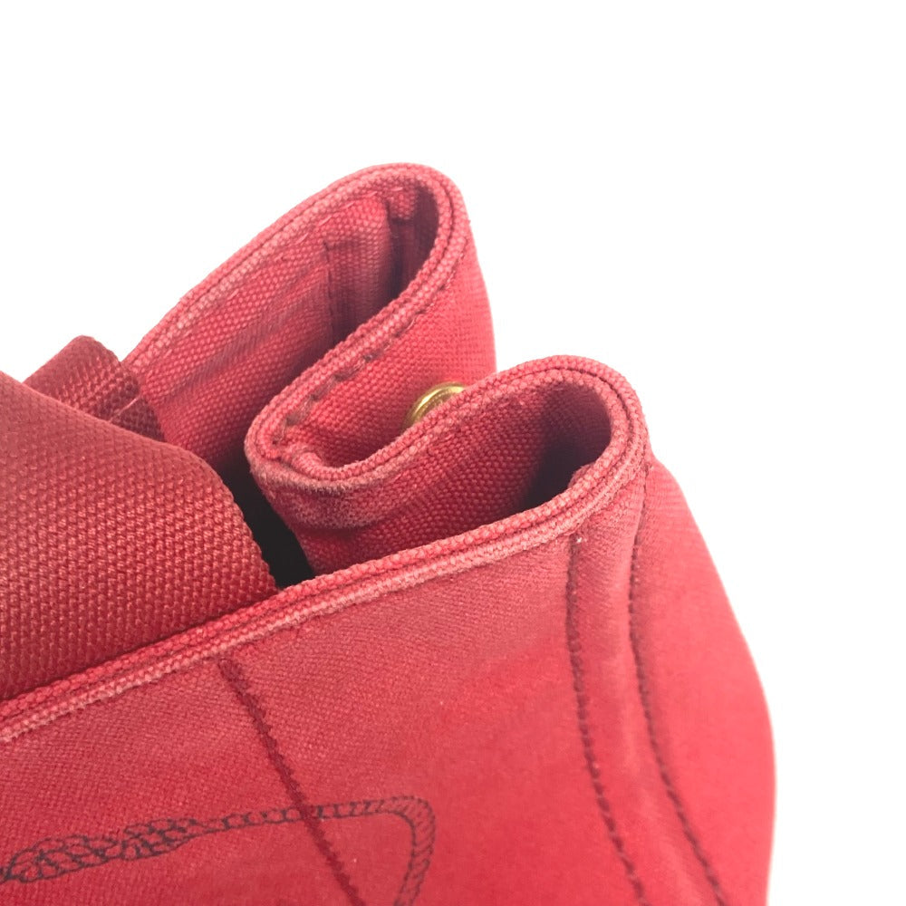 PRADA Tote Bag canvas Red With logo Canapa CANAPA MINI