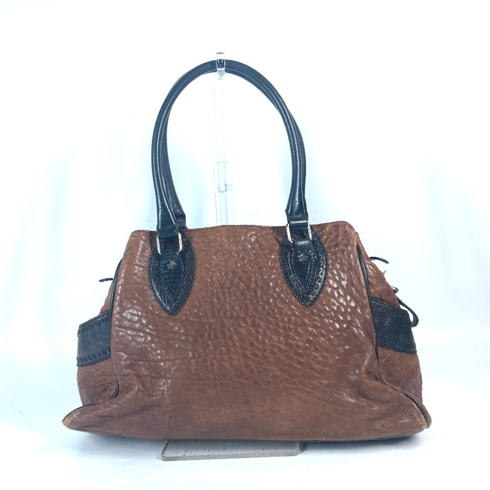 FENDI Shoulder Bag leather Brown Etnico Women Used