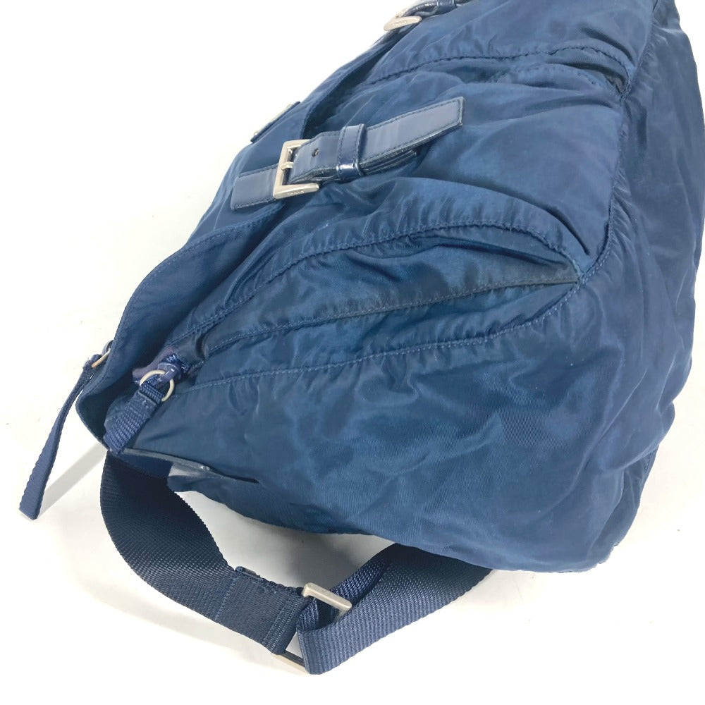 PRADA Shoulder Bag B1738 Nylon blue Triangle logo plate