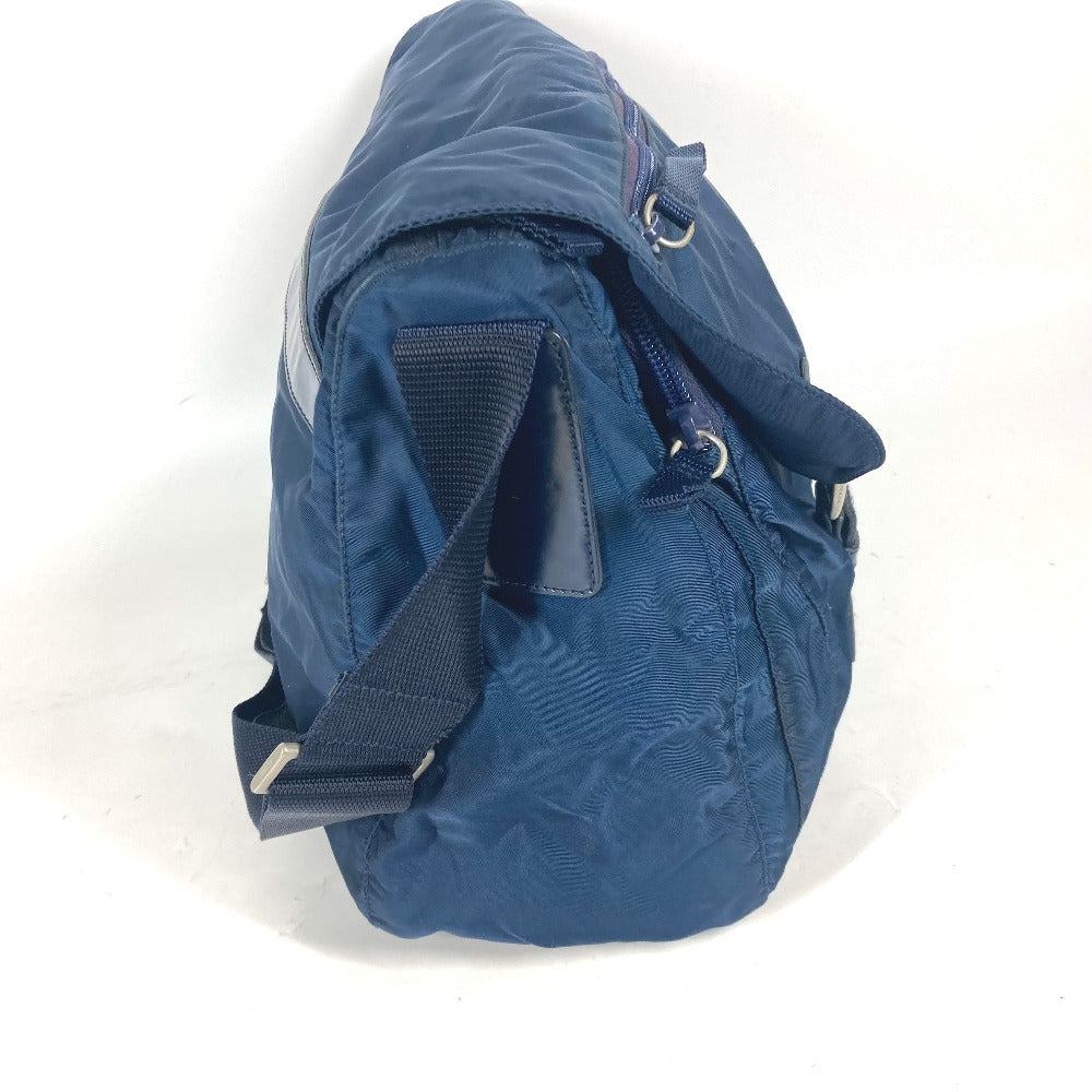 PRADA Shoulder Bag B1738 Nylon blue Triangle logo plate