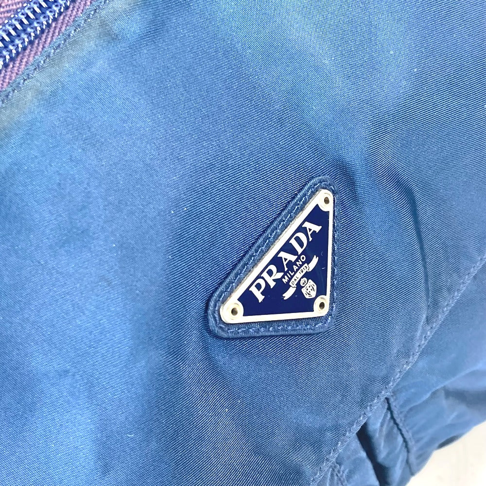 PRADA Shoulder Bag B1738 Nylon blue Triangle logo plate