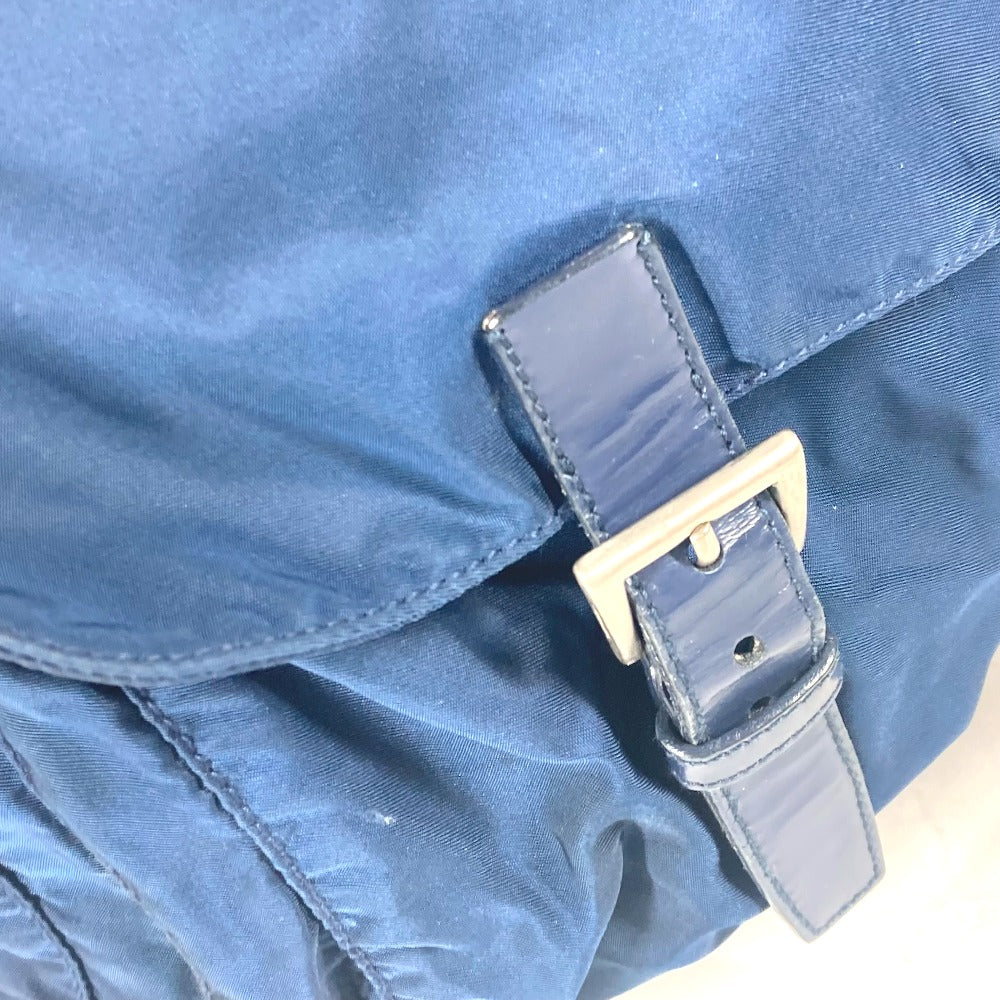 PRADA Shoulder Bag B1738 Nylon blue Triangle logo plate