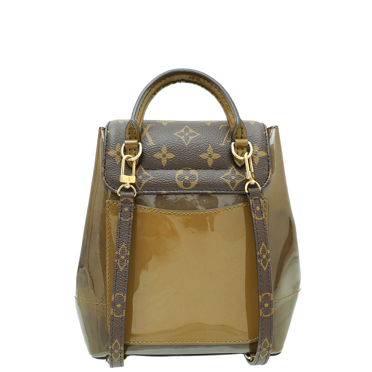 Louis Vuitton Monogram Vert Olive Vernis Hot Springs Backpack Bag