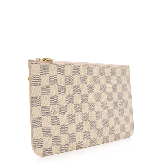 Louis Vuitton Damier Azur Neverfull MM Pochette (SHF-23938)