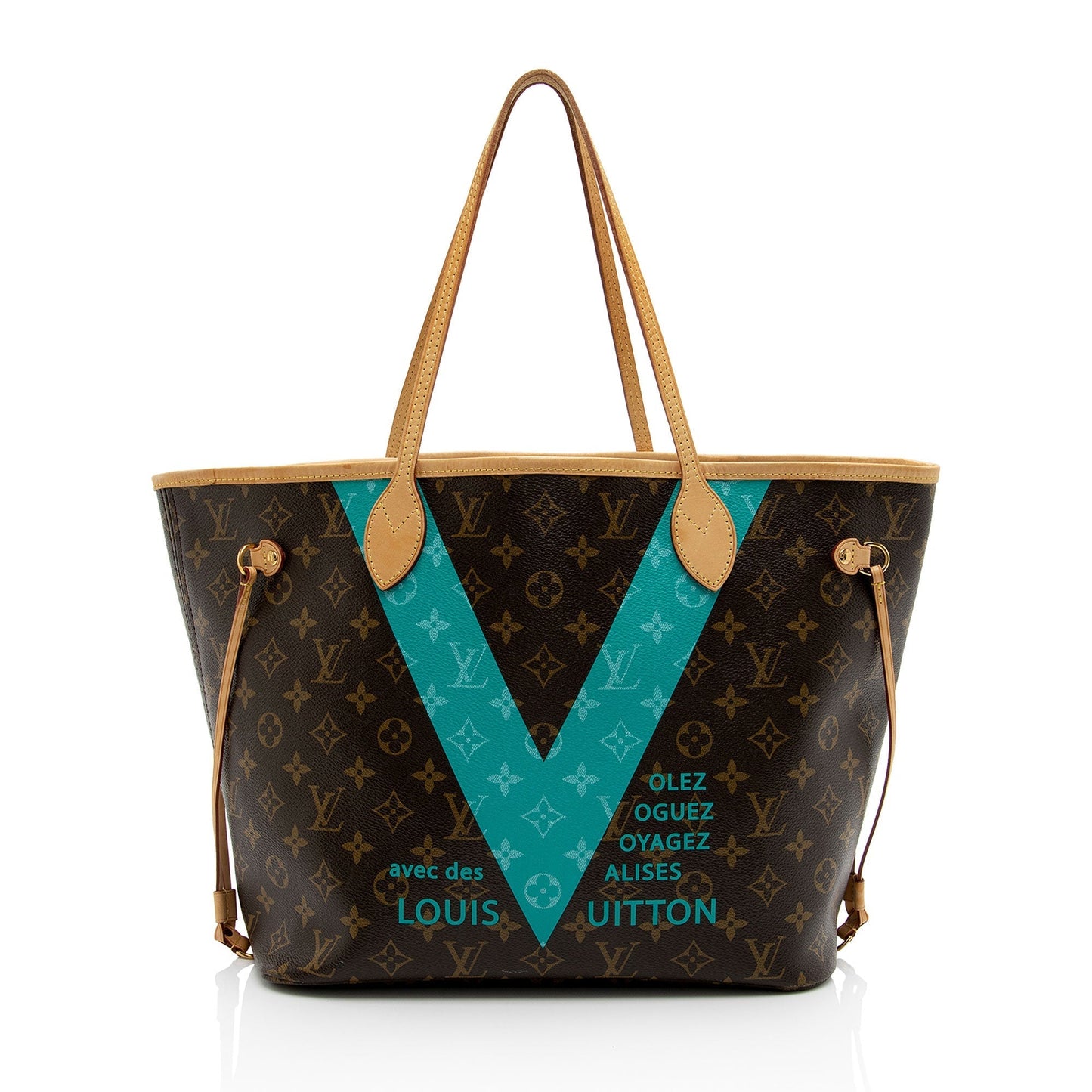 Louis Vuitton Limited Edition Monogram Canvas V Neverfull MM Tote (SHF-tPAWzS)