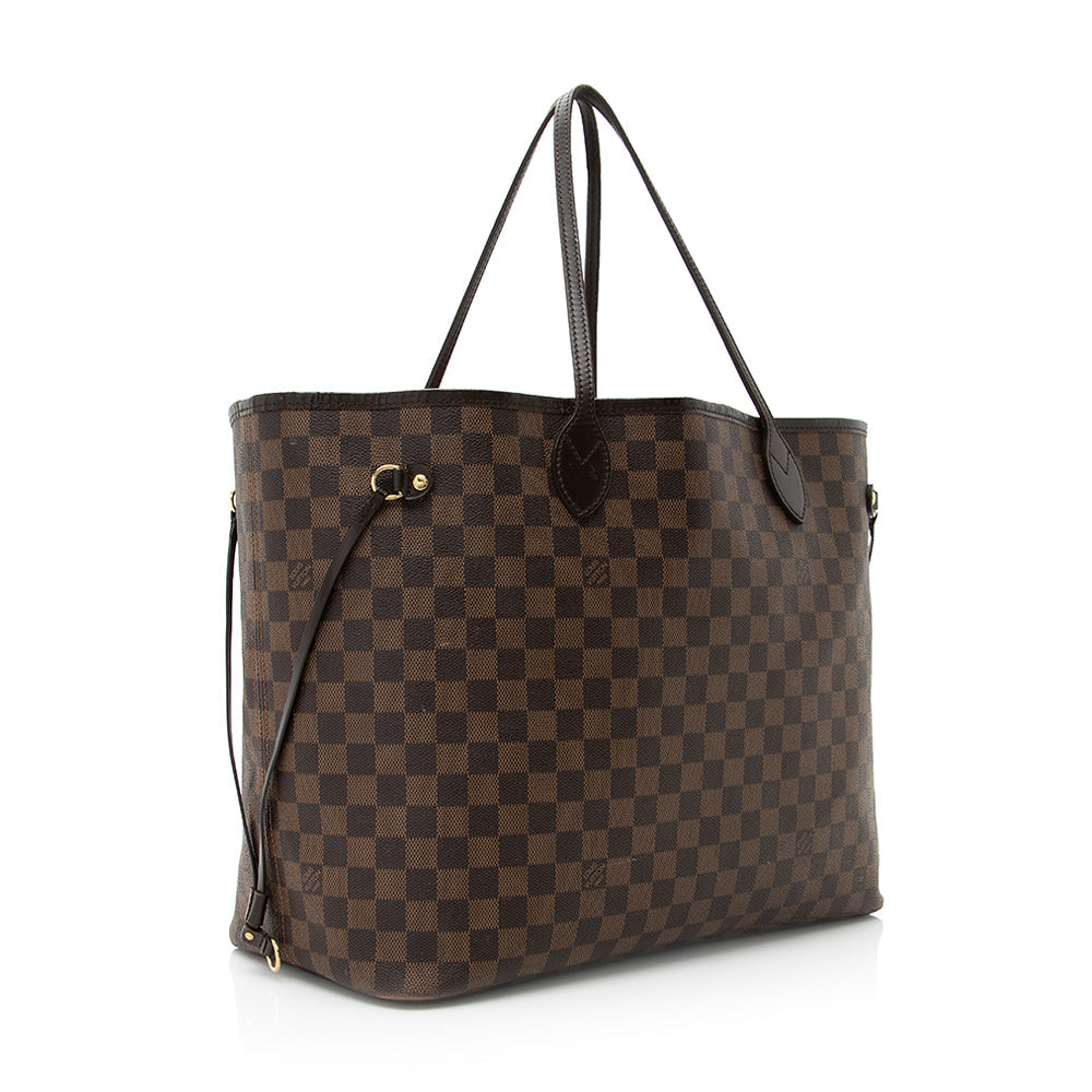 Louis Vuitton Damier Ebene Neverfull GM Tote (SHF-20603)