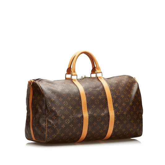 Louis Vuitton Monogram Keepall Bandouliere 50 (SHG-35924)