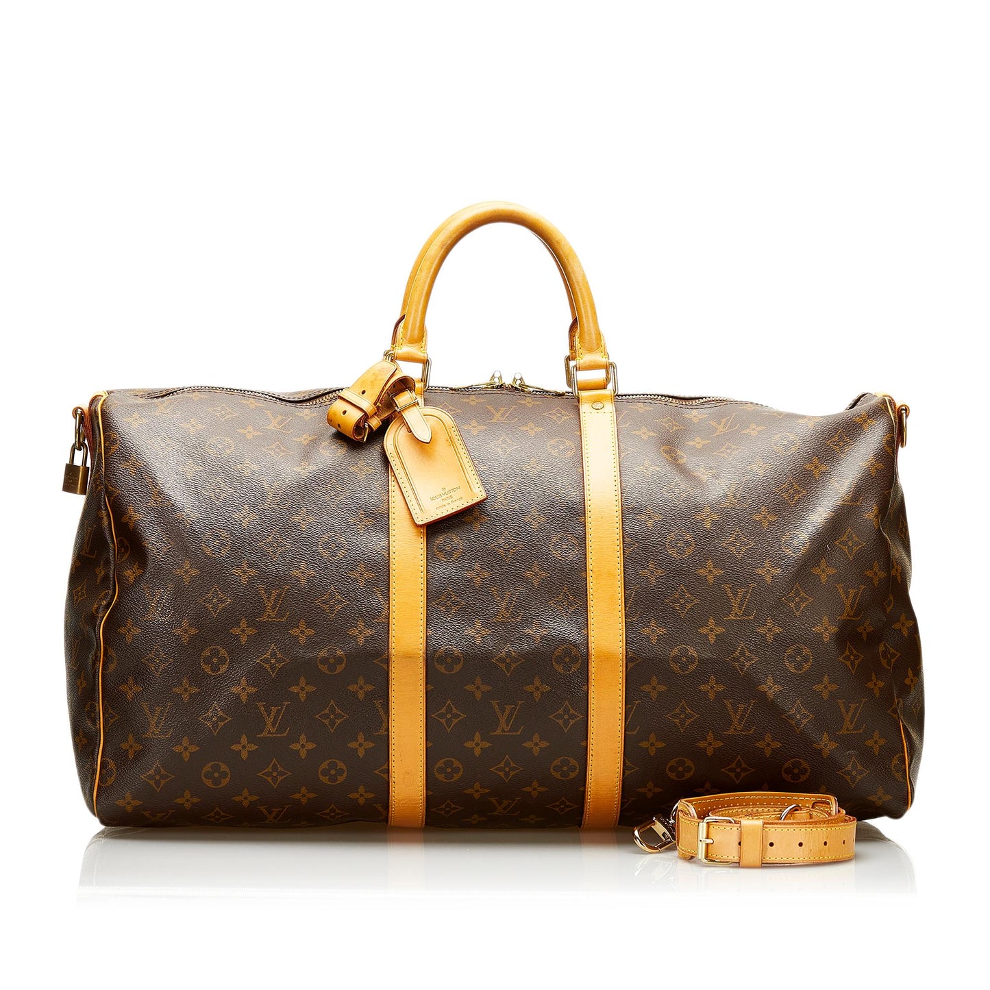 Louis Vuitton Monogram Keepall Bandouliere 55 (SHG-35656)