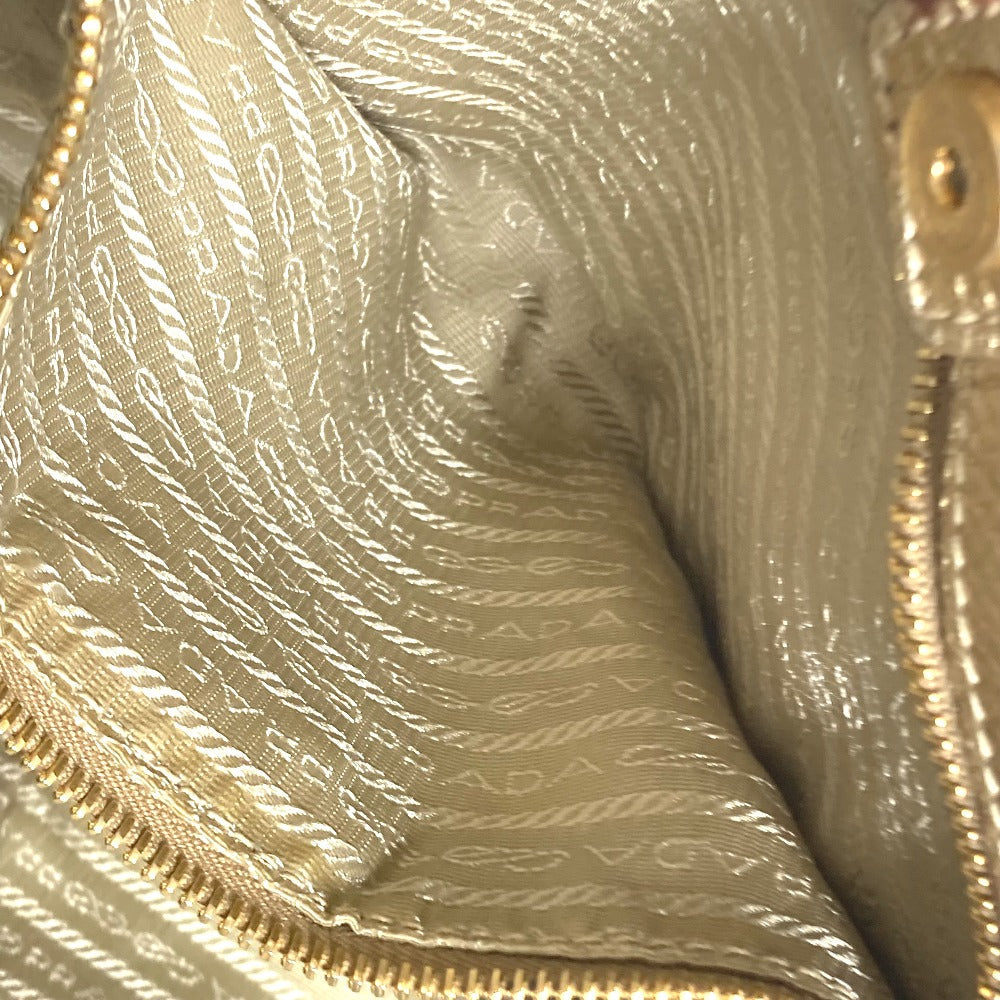 PRADA Shoulder Bag leather gold logo