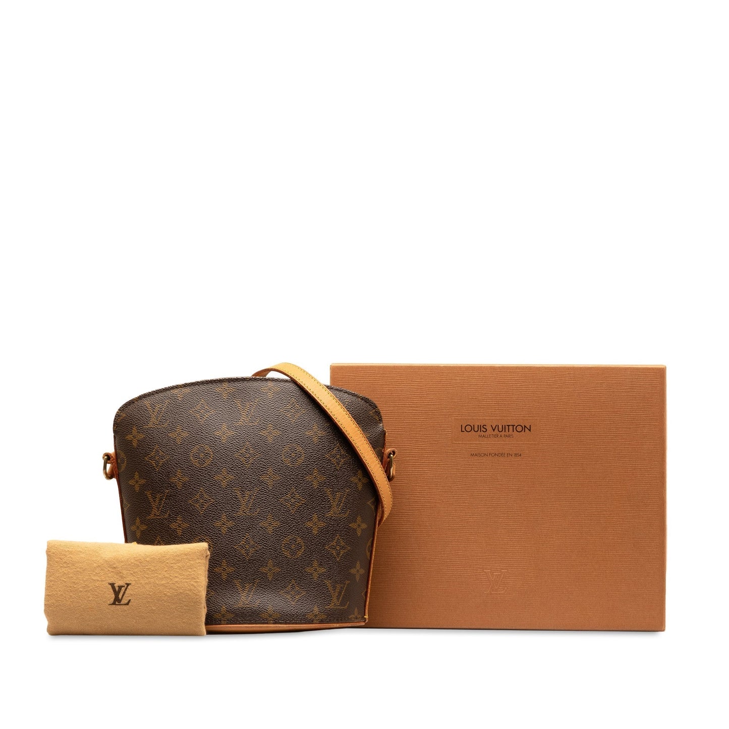 Brown Louis Vuitton Monogram Drouot Crossbody Bag