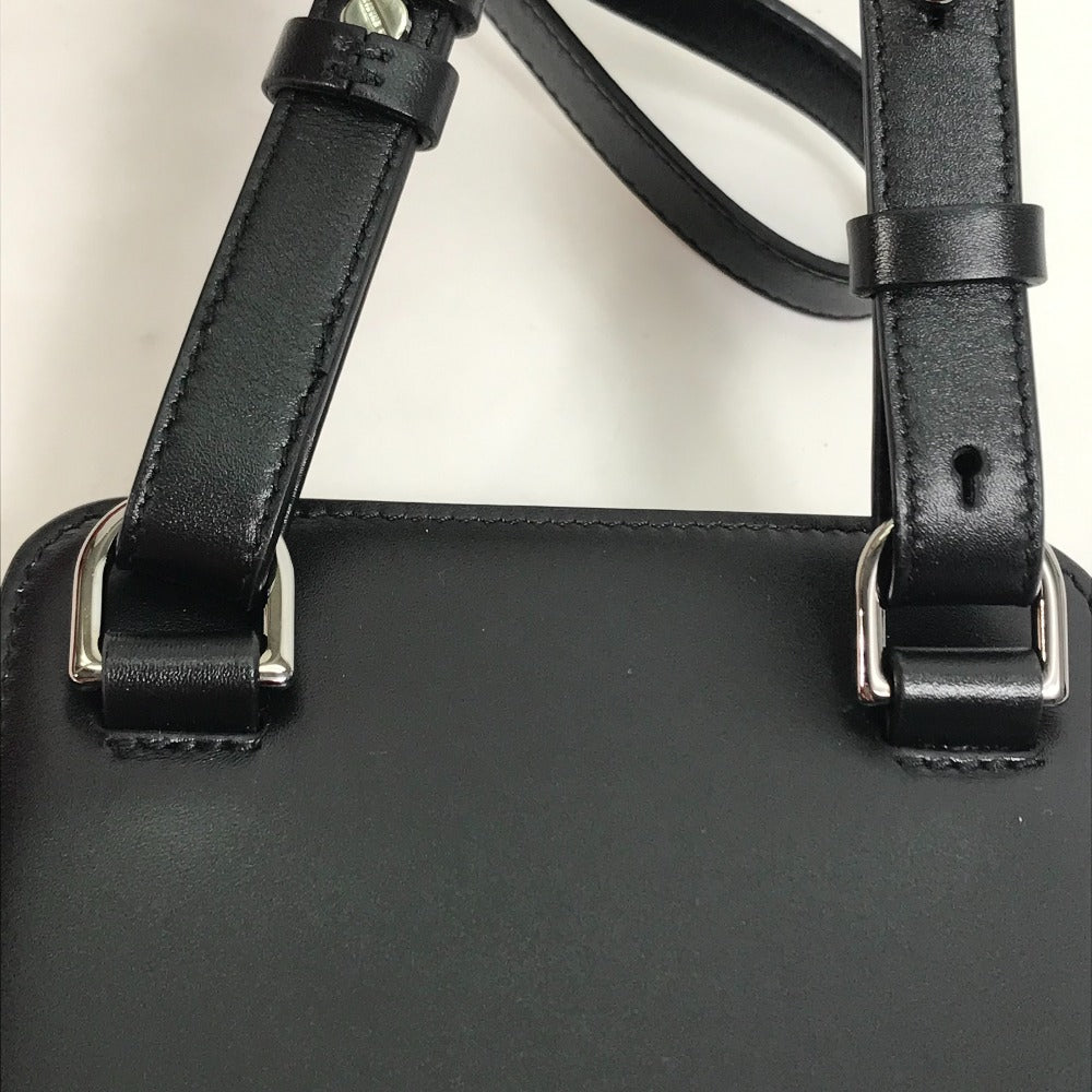 Christian Dior Shoulder Bag leather black pochette bag crossbody Phone case mens Used