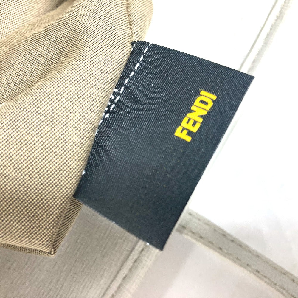 FENDI Shoulder Bag 8BH185 Leather / canvas white Bag Shoulder Bag Tote Bag Zucca logo metal plate