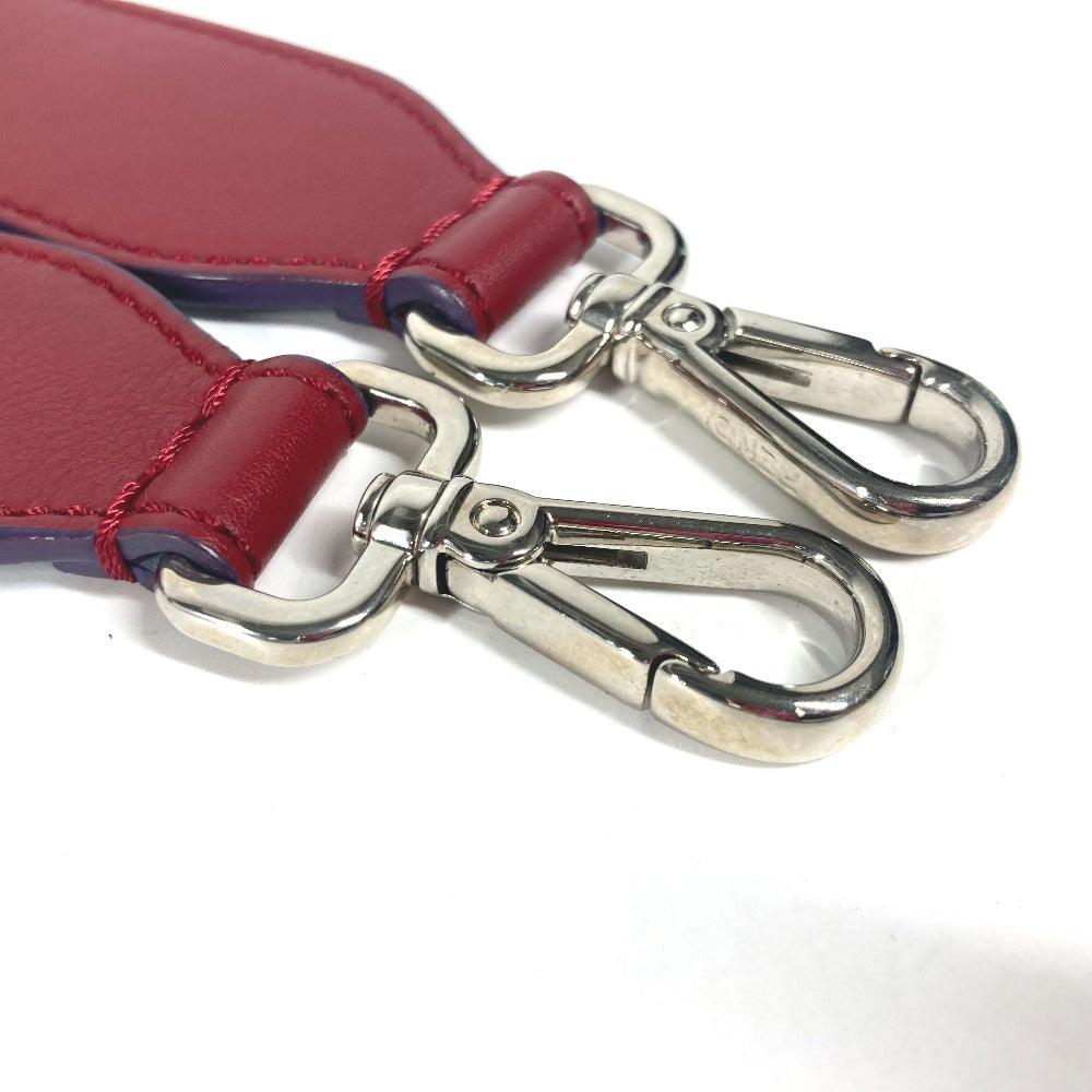 FENDI Shoulder strap leather Red Strap you