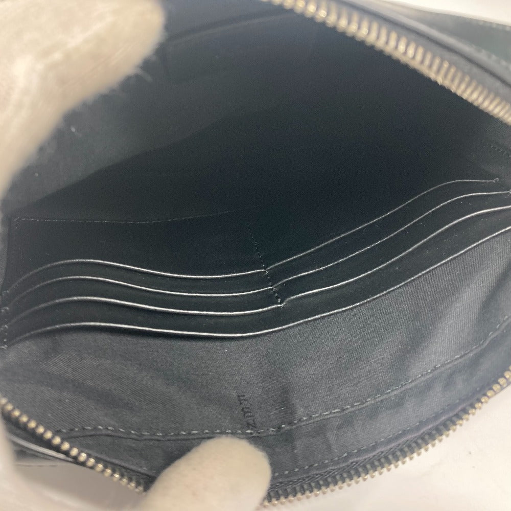 FENDI Clutch bag 7M0286 Leather / PVC black business bag Zucca logo