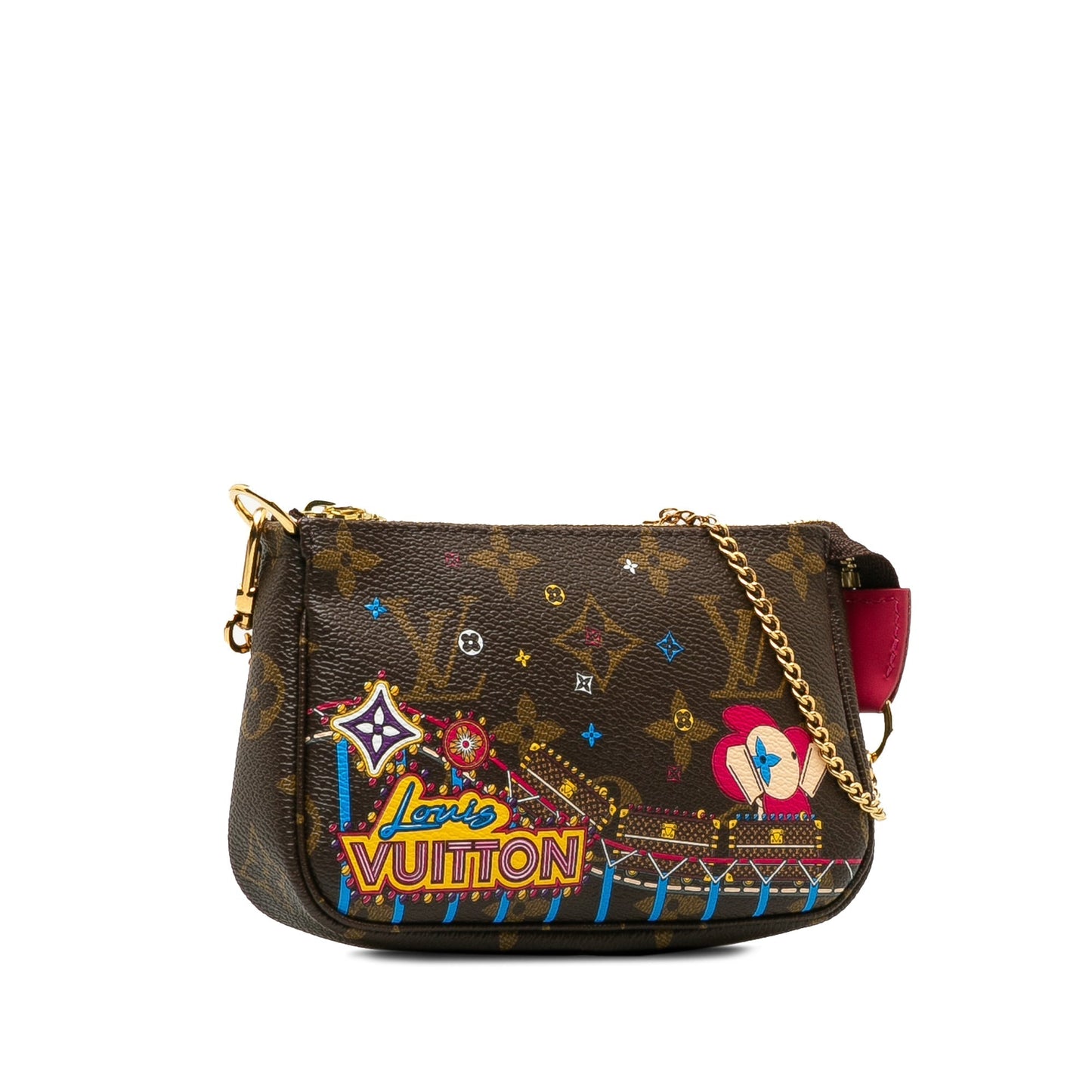 Brown Louis Vuitton Monogram Vivienne Christmas Print Mini Pochette Accessoires Shoulder Bag