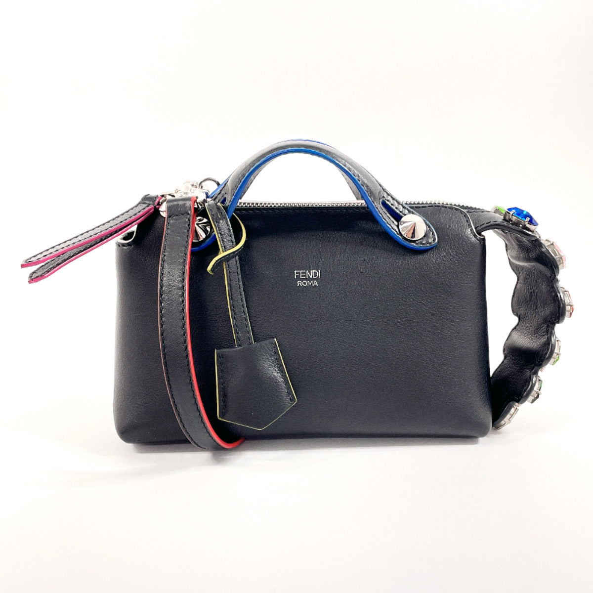 FENDI Shoulder Bag 8BL135-67G leather black 2WAY By the way small