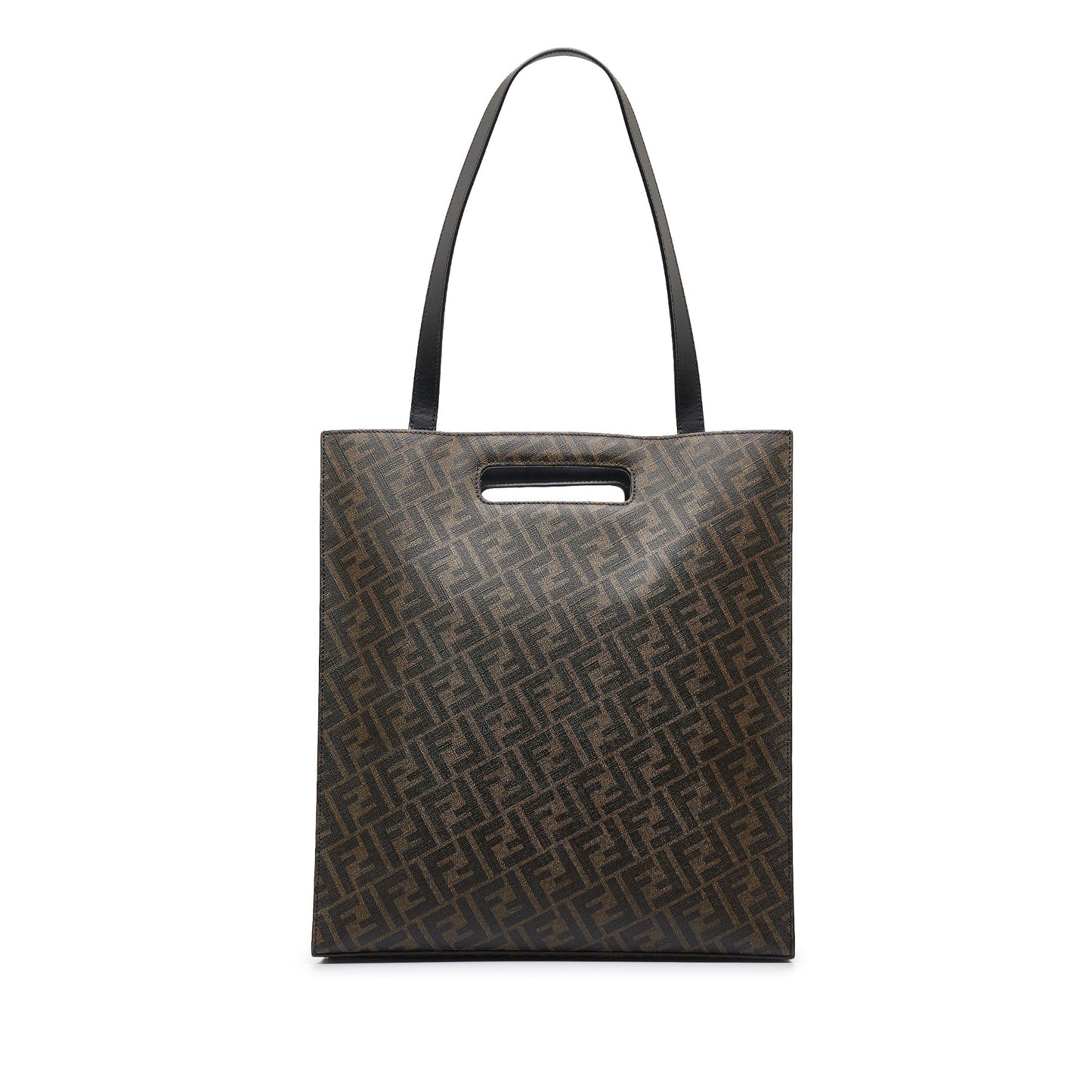 Brown Fendi Zucca 1974 Diagonal Shopping Tote