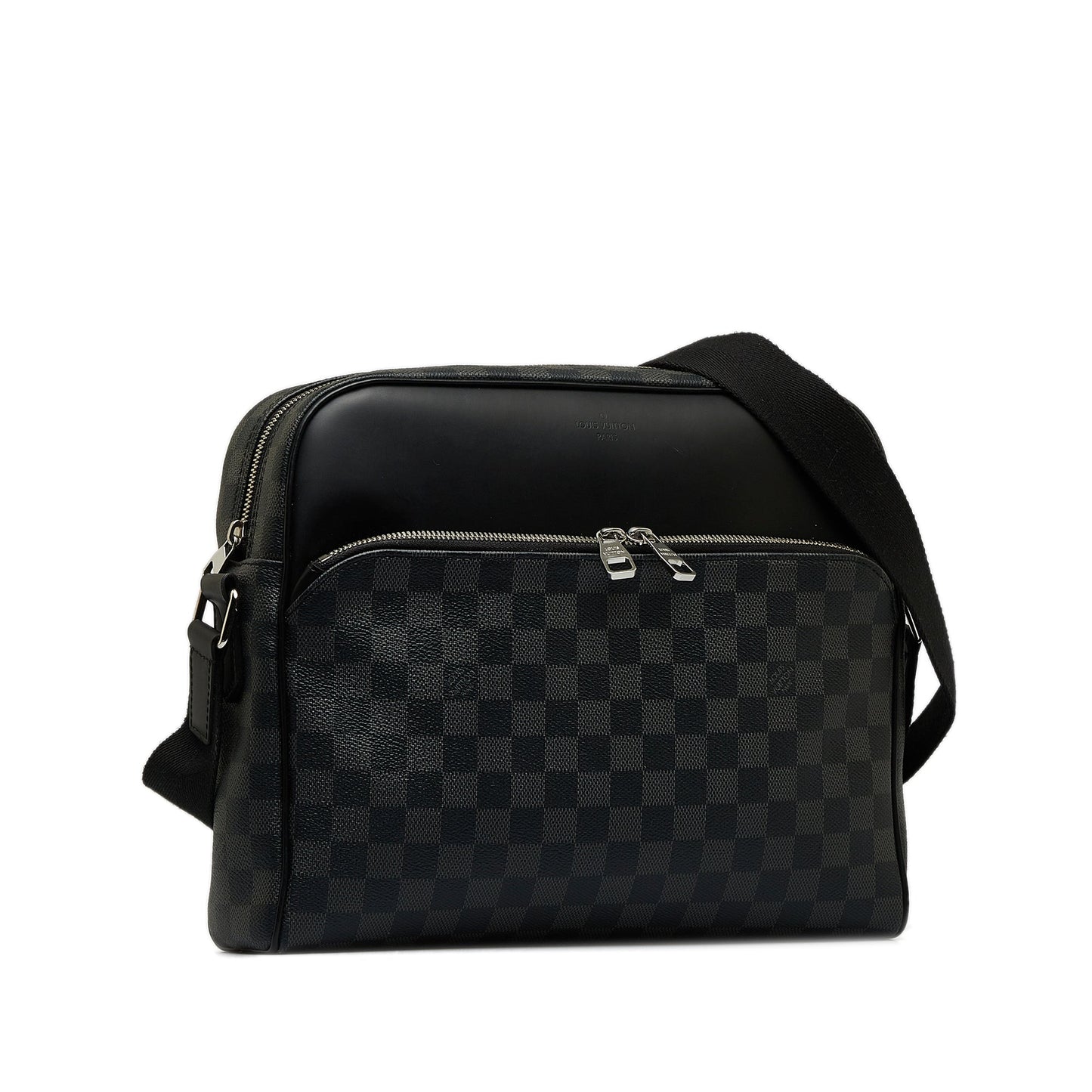 Black Louis Vuitton Damier Graphite Dayton Reporter MM Crossbody Bag