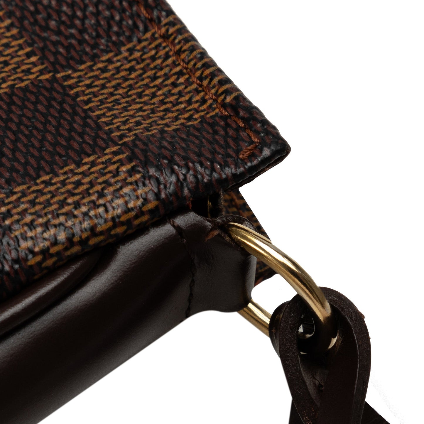 Brown Louis Vuitton Damier Ebene Navona Shoulder Bag