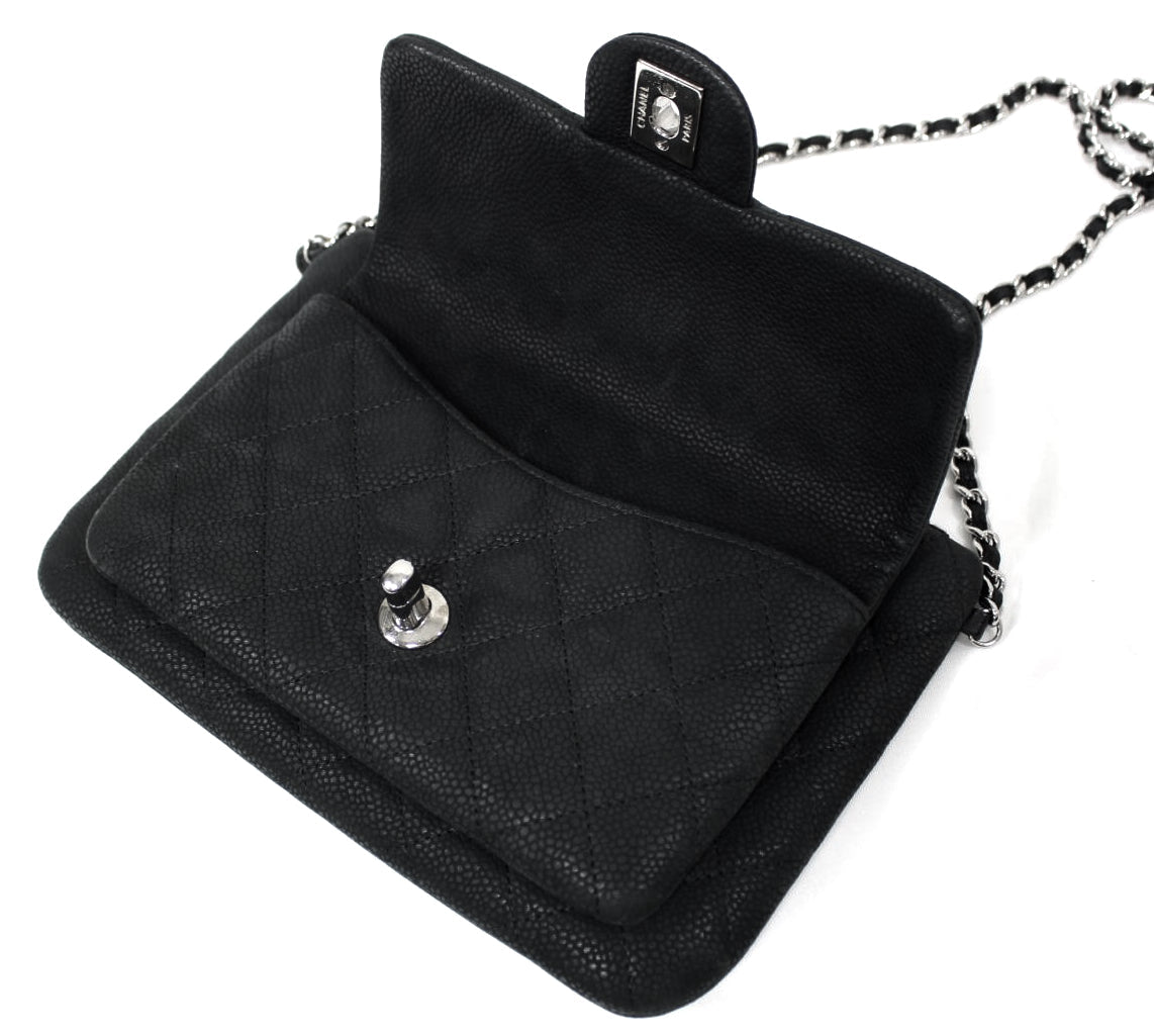 Daily Zip Iridescent Caviar Leather Crossbody Bag