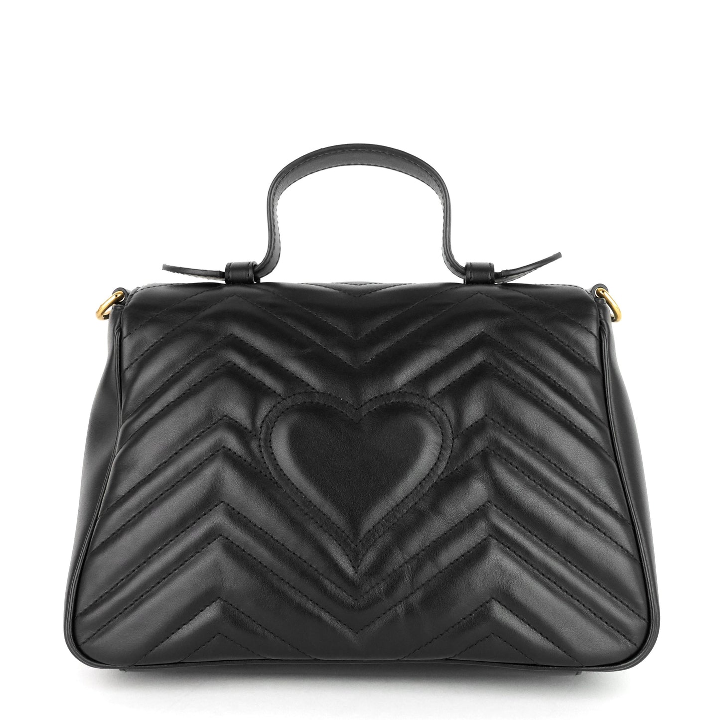 GG Marmont Small Matelassé Calfskin Top Handle Shoulder Bag