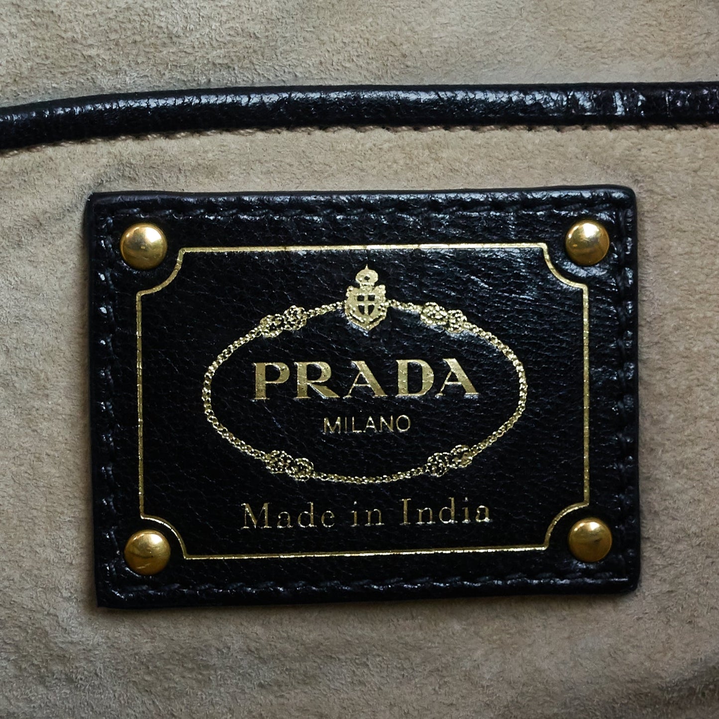 Madras Woven Leather Shoulder Bag